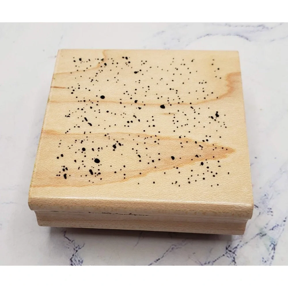 Paint Spatter Background Pattern Wood Mounted Rubber Stamp